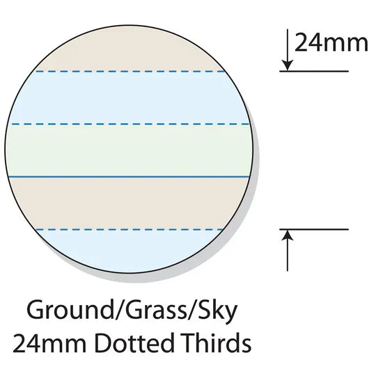 Writer Premium Dotted Thirds Ground/Grass/Sky A4 24 mm 64p - Modern Teaching Aids NZ