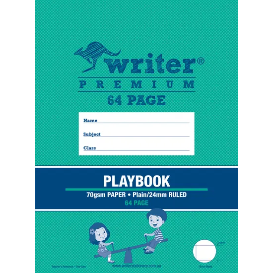Writer Premium PlayBook 330x240 mm Plain/ 24 mm 64p - Modern Teaching Aids NZ