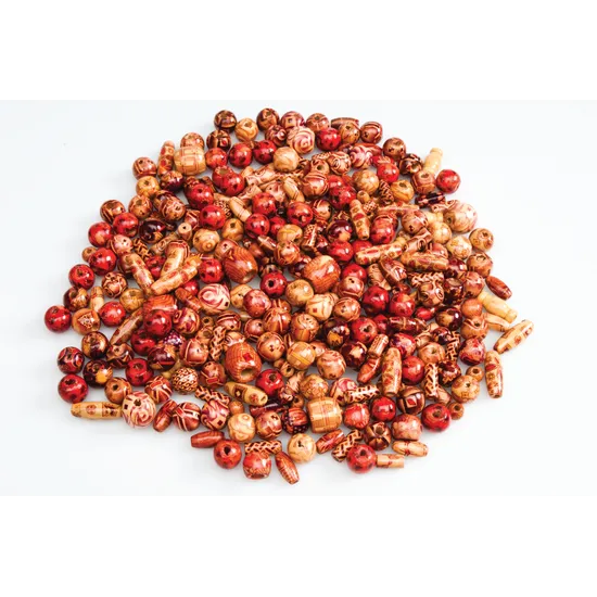 Assorted Wooden Tribal Beads 180g Pack - Modern Teaching Aids NZ