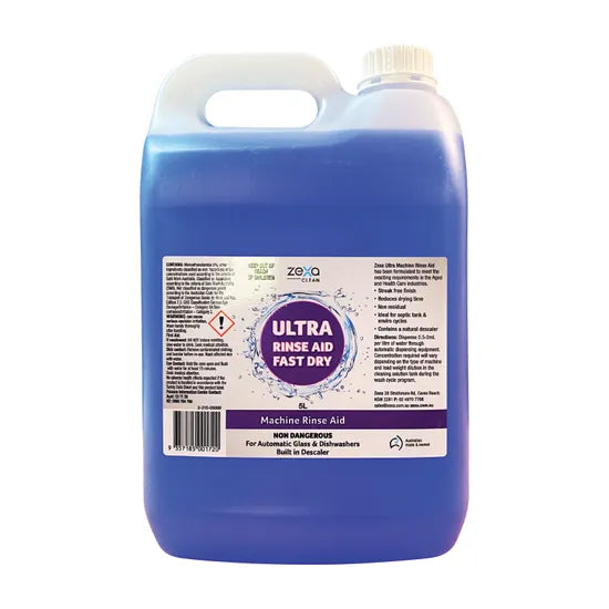 Ultra Rinse Aid Fast Dry 5L - Modern Teaching Aids NZ
