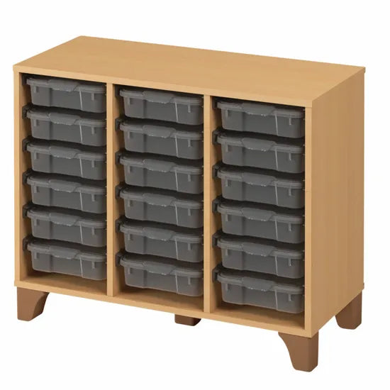 Axima Tote Tray Cabinet with 18 Small Clear Trays - 74 cm (H)