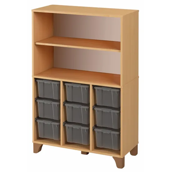 Axima Tote Tray Cabinet with 9 Large Clear Trays - 136 cm (H)