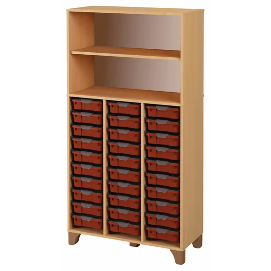 Axima Tote Tray Cabinet with 30 Small Terracotta Trays - 174 cm (H)