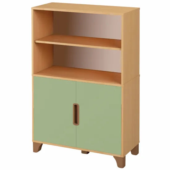 Axima Lockable Cabinet with Green Doors - 136 cm (H)
