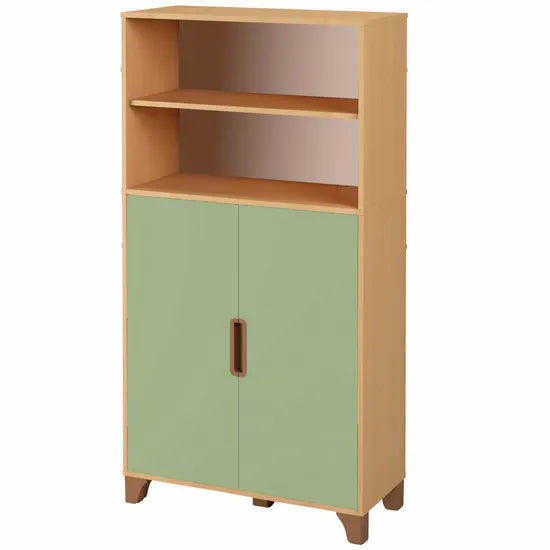 Axima Lockable Cabinet with Green Doors - 174 cm (H)