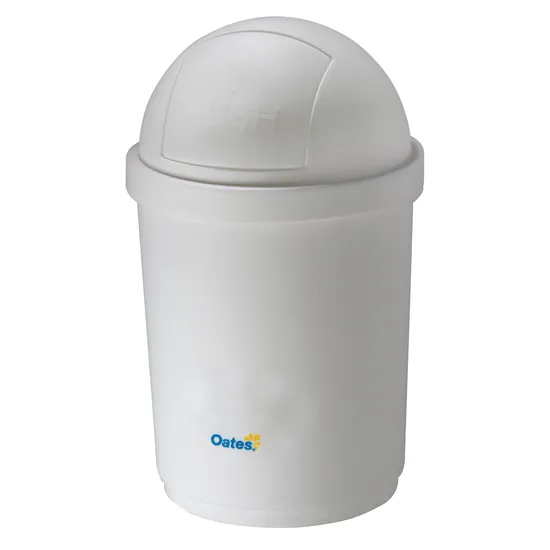 Oates White Swing top Lid Bin 28L - Modern Teaching Aids NZ