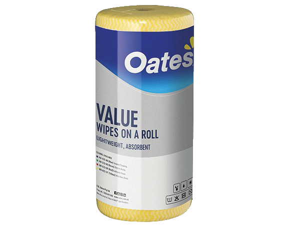 Oates Value Wipes Yellow - 90s