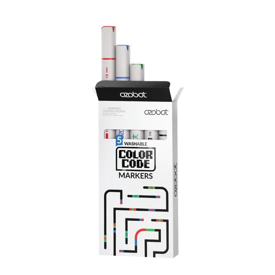 Ozobot Colour Code Markers 5-pack - Washable - Modern Teaching Aids NZ