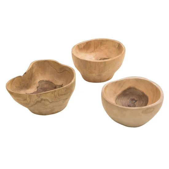 Natural Wooden Bowls - Set of 3 - Modern Teaching Aids NZ