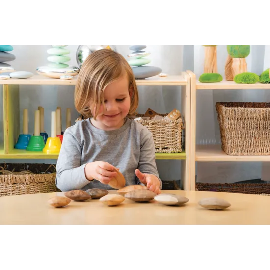 Wooden Pebbles - Set of 9 - Modern Teaching Aids NZ