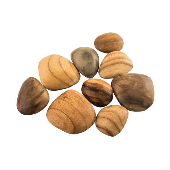 Wooden Pebbles - Set of 9 - Modern Teaching Aids NZ