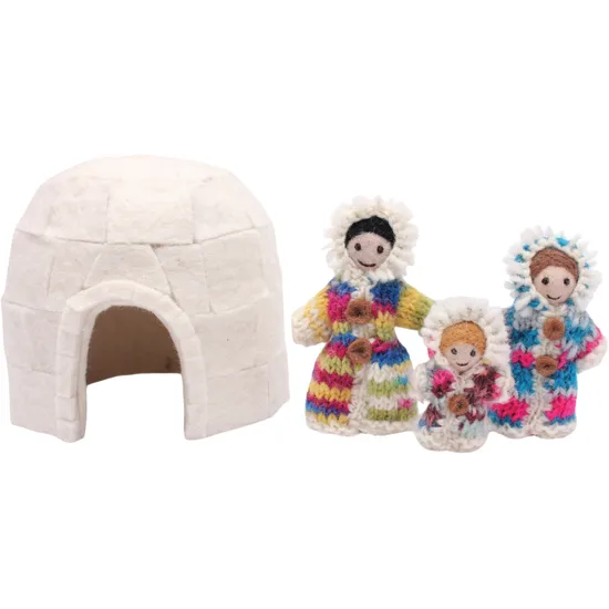 Inuit Family and Iglu/4pc
