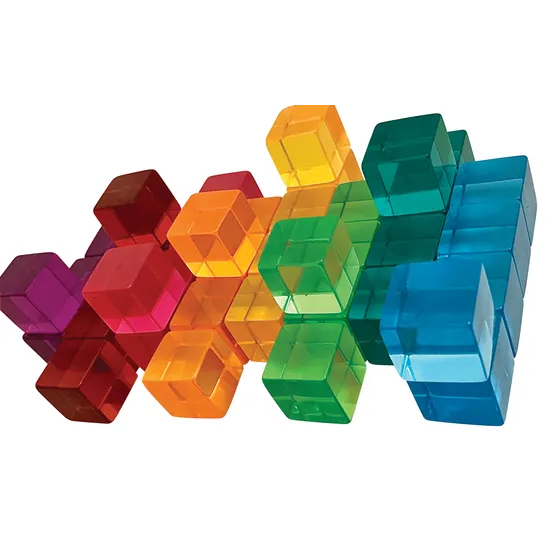 Transparent Lucite Blocks - 40 pieces - Modern Teaching Aids NZ