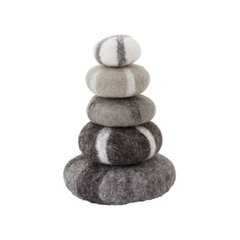 Felt Stacking Set - Stone Greys 5 pcs - Modern Teaching Aids NZ