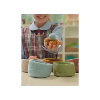 Earth Tones Balls & Bowl Set of 6 - Modern Teaching Aids NZ