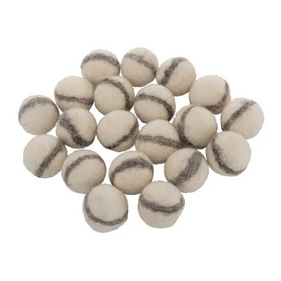 Fair Trade - Loose Parts White Felt Balls - 20 Pieces - Modern Teaching Aids NZ