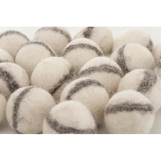 Fair Trade - Loose Parts White Felt Balls - 20 Pieces - Modern Teaching Aids NZ