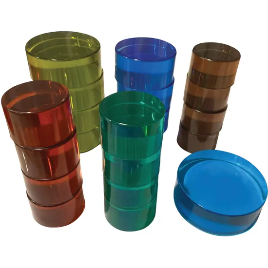 Mandala Lucite Pegs Cool Tone 21 Pieces