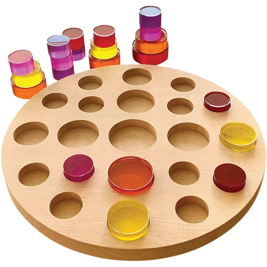 LG Mandala Lucite Pegs Hot Tone 21 Pieces