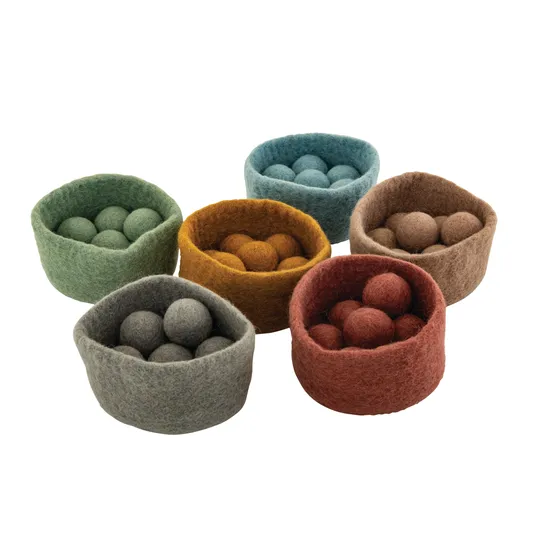 Hex Tray Stand and Earth Tone Felt Kit - Modern Teaching Aids NZ
