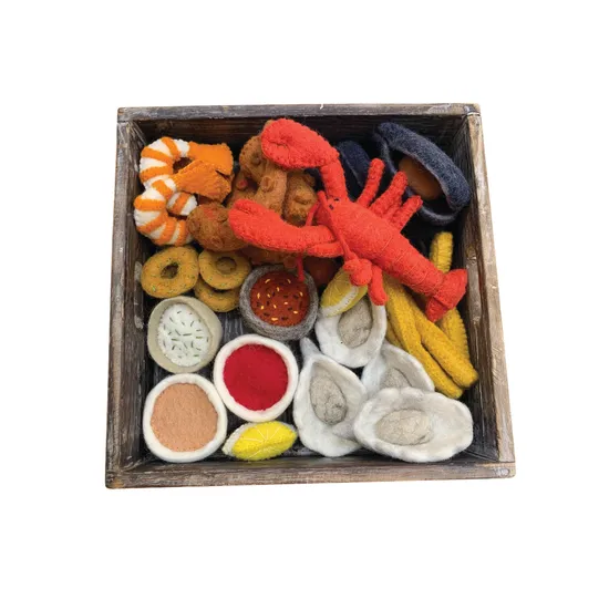 Felt Seafood Set with Tray 34 Pieces