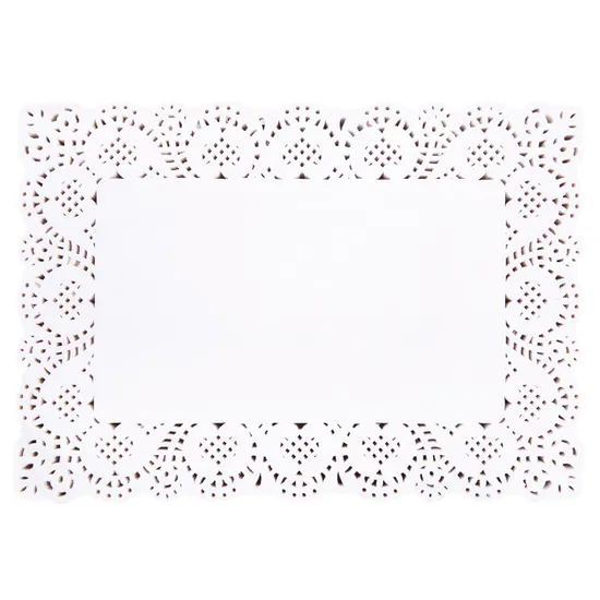 White Rectangle Paper Doilies 35 cm - Pack of 50