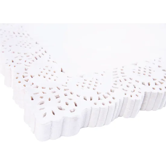 White Rectangle Paper Doilies 35 cm - Pack of 50