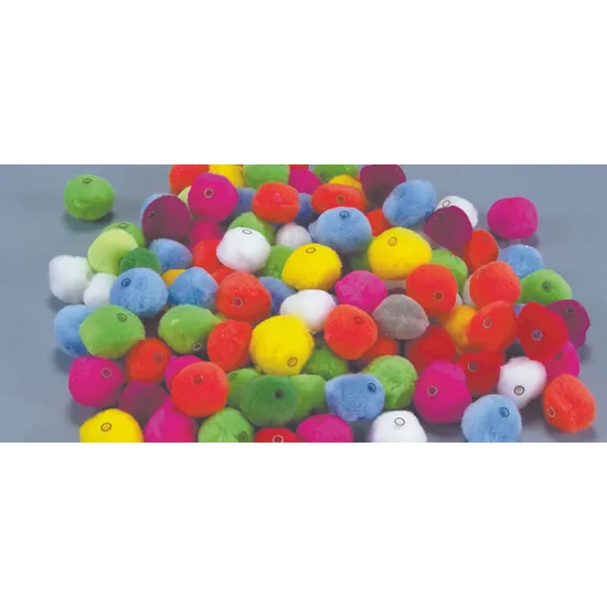 Pom Poms With Hole 2cm - Pack of 100 - Modern Teaching Aids NZ