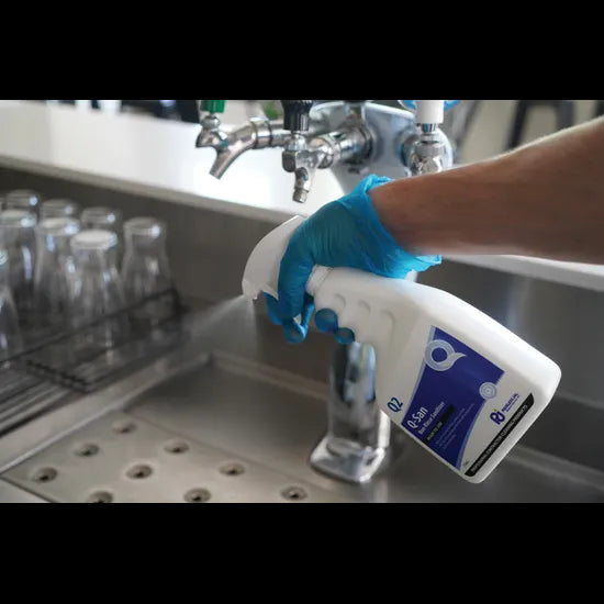 Peerless Q-San Non Rinse Sanitiser - 750ml - Modern Teaching Aids NZ