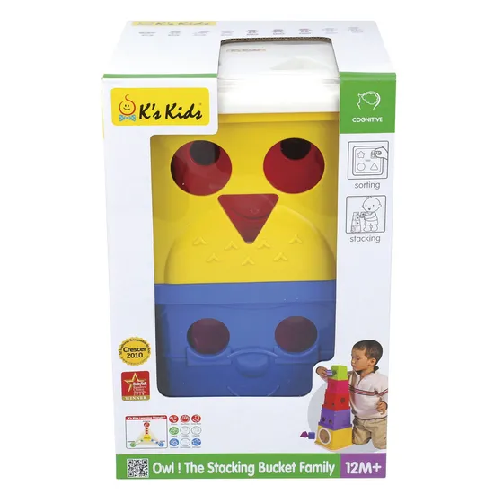 K's Kids - Owl! Stacking bucket - Modern Teaching Aids NZ