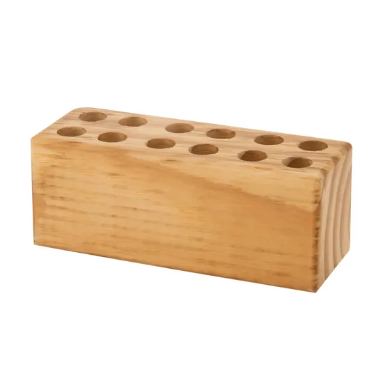 Teachables Scissor Wooden Storage Block - 12 Holes - Modern Teaching Aids NZ