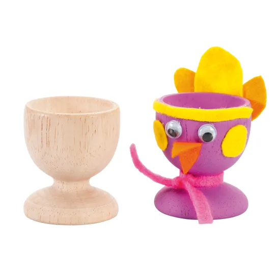 Wooden Egg Cups - Pack of 10 - Modern Teaching Aids NZ