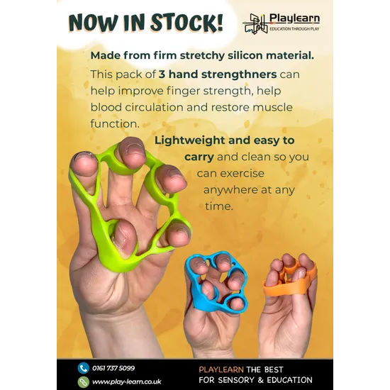 Hand Strengthener Pack of 3 - Modern Teaching Aids NZ