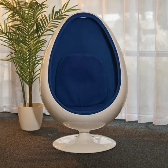 Blue Egg Chair With Lights And Speakers