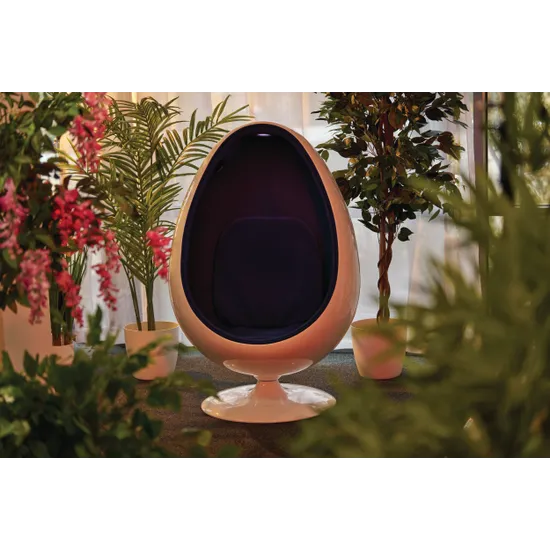 Blue Egg Chair With Lights And Speakers