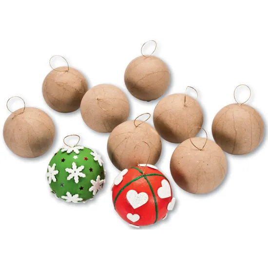 Christmas Papier Mache Ball - Pack of 10 - Modern Teaching Aids NZ