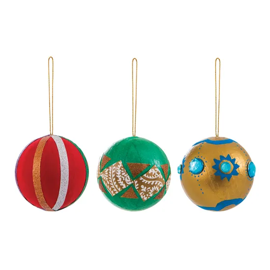 Christmas Papier Mache Ball - Pack of 10 - Modern Teaching Aids NZ
