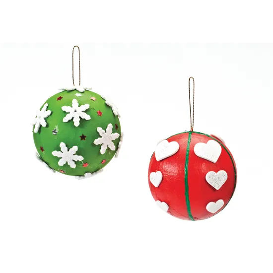 Christmas Papier Mache Ball - Pack of 10 - Modern Teaching Aids NZ