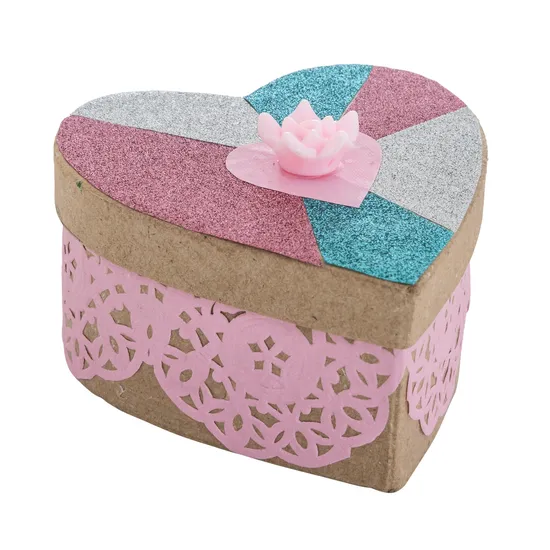 Papier Mache Boxes Heart - Pack of 6 - Modern Teaching Aids NZ