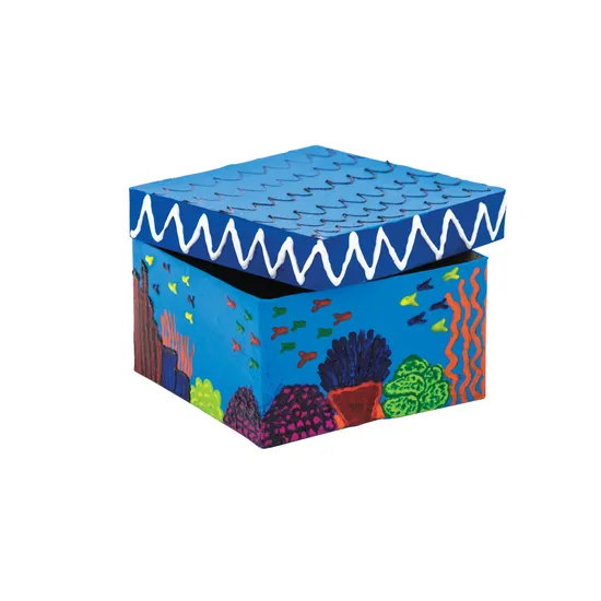 Papier Mache Square Boxes - Pack of 6 - Modern Teaching Aids NZ