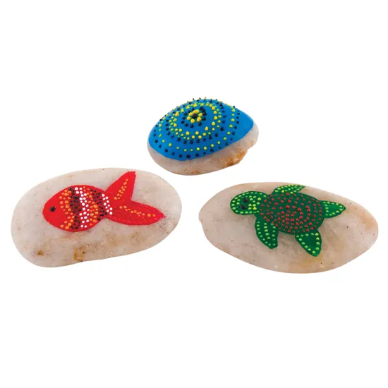 River Pebbles White Granite - 1 Litre Jar - Modern Teaching Aids NZ