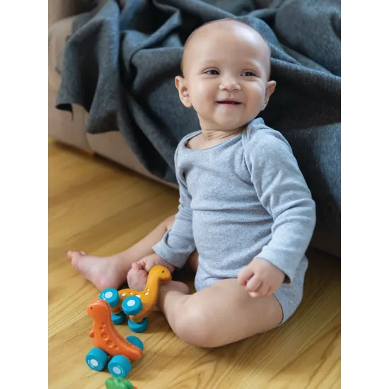 PlanToys - Dinosaur Car Set of 4 - Modern Teaching Aids NZ