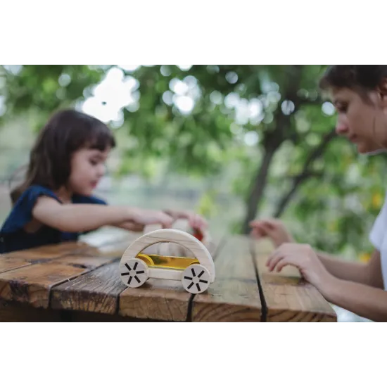 PlanToys - Wautomobile- Yellow - Modern Teaching Aids NZ