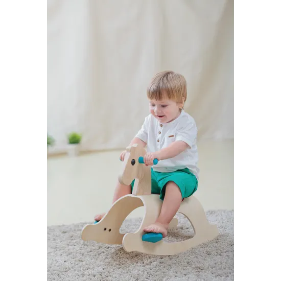 PlanToys - Palomino Wooden Rocking Horse - Modern Teaching Aids NZ