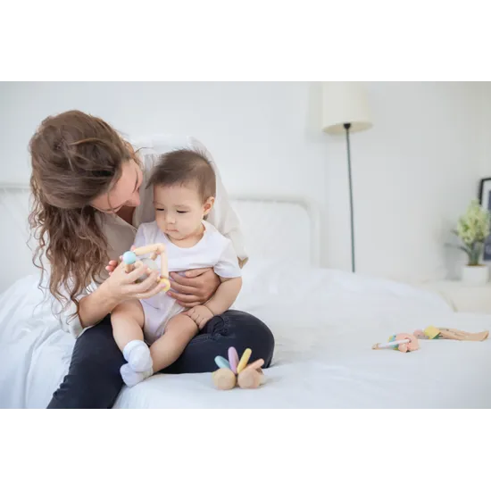 PlanToys - Triangle Clutching Toy Pastels - Modern Teaching Aids NZ