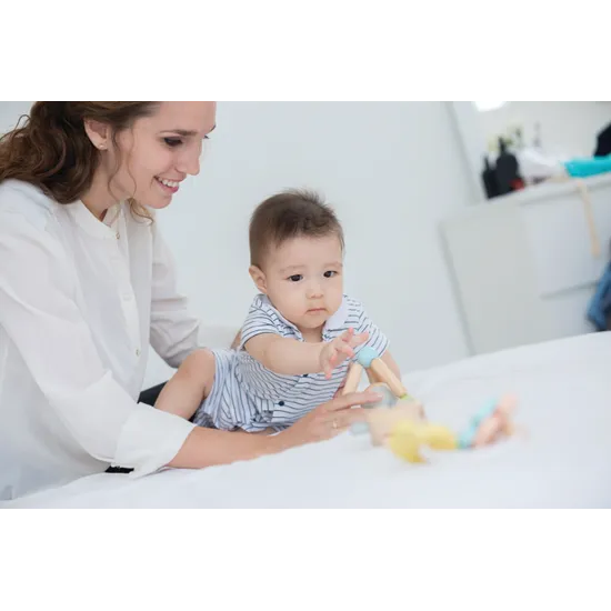 PlanToys - Triangle Clutching Toy Pastels - Modern Teaching Aids NZ