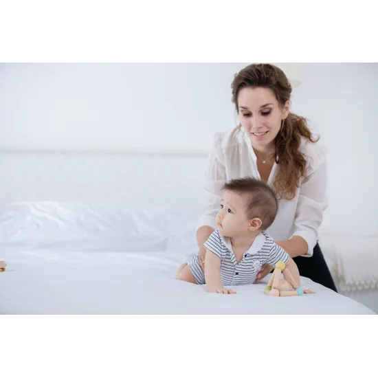 PlanToys - Triangle Clutching Toy Pastels - Modern Teaching Aids NZ