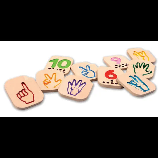 PlanToys - Hand Sign Numbers 1-10 - Modern Teaching Aids NZ