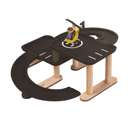 PlanToys - Race N Play Parking Garage - Modern Teaching Aids NZ