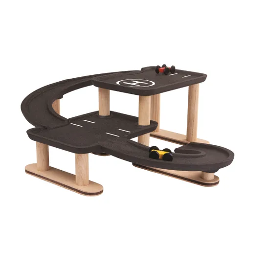 PlanToys - Race N Play Parking Garage - Modern Teaching Aids NZ
